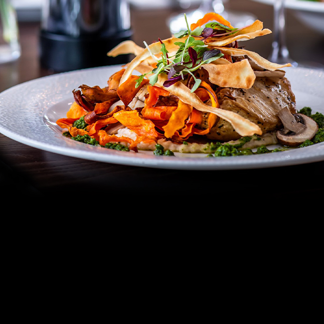 Vegan menu at The Flying Horse