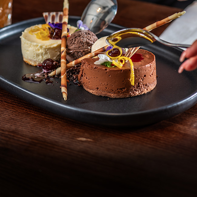 Dessert menu at The Flying Horse