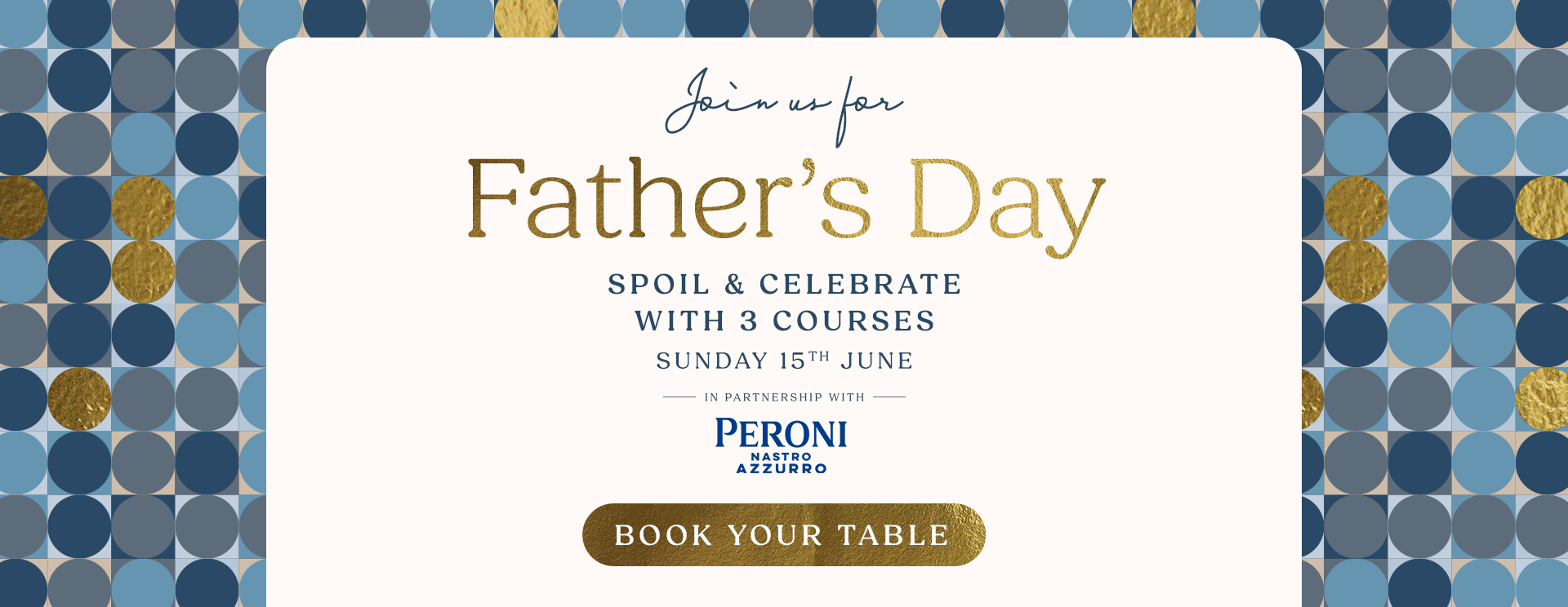 Father’s Day menu Bedford