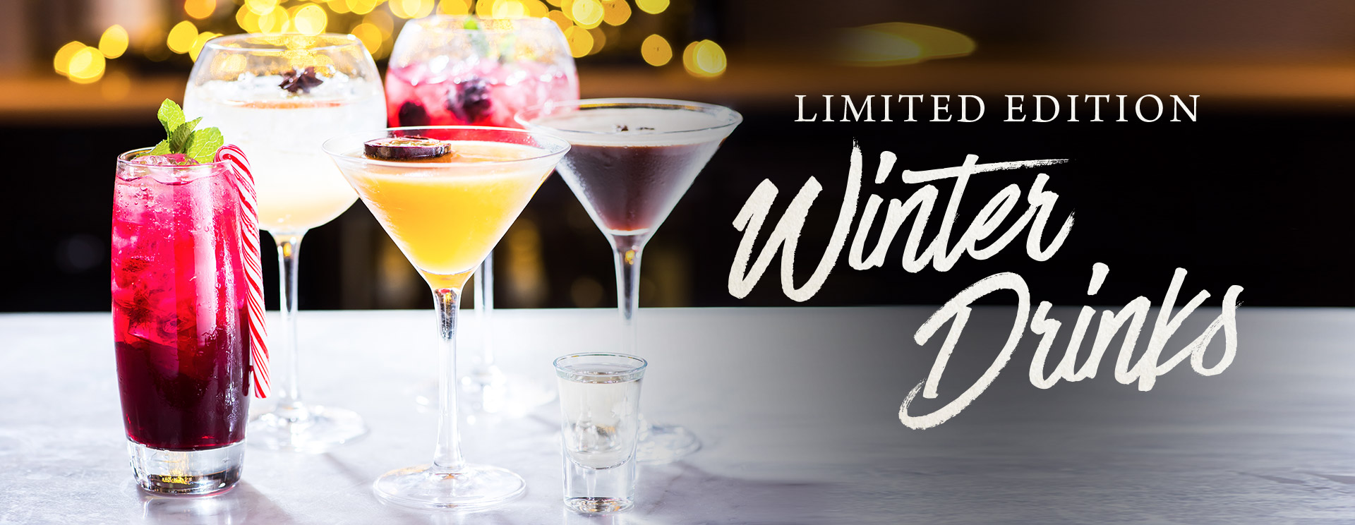 Winter cocktails and long drinks at The Flying Horse